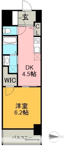 エステムコート名古屋ライブゲート(1DK/10階)の間取り写真