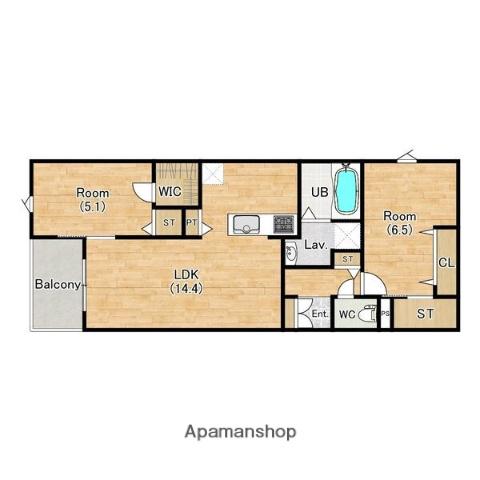 ブルームひまわり(2LDK/2階)の間取り写真