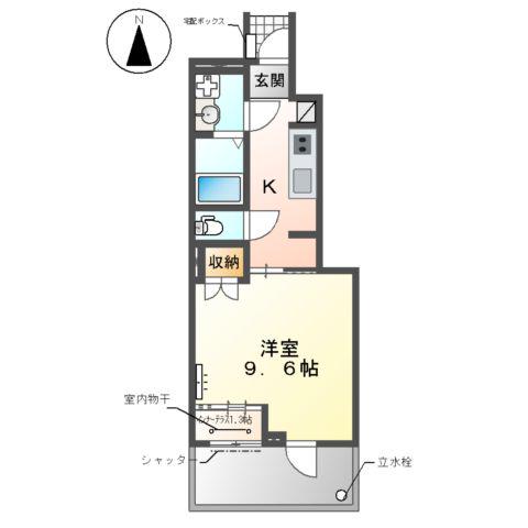 WIN2026(1K/1階)の間取り写真