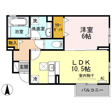 マウナ・マナ(1LDK/1階)の間取り写真