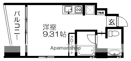 CHATEAU&HOTEL MEIEKI-MINAMI2ND(ワンルーム/10階)の間取り写真