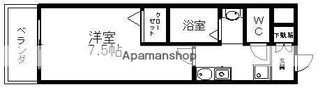 プルミエ千成(1K/1階)の間取り写真