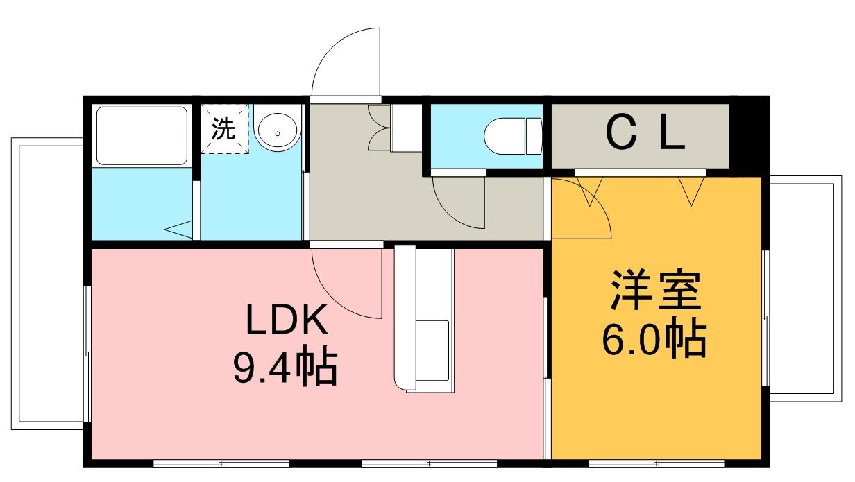 第三奥村マンション(1LDK/2階)の間取り写真