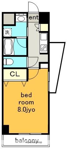 シティライフ社が丘(1K/5階)の間取り写真