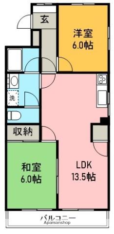 第2本郷水野ビル(2LDK/4階)の間取り写真