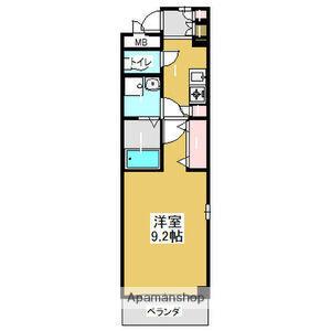 ヴェール山香(1K/2階)の間取り写真