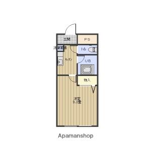 メゾンアイレスⅡ(1K/3階)の間取り写真