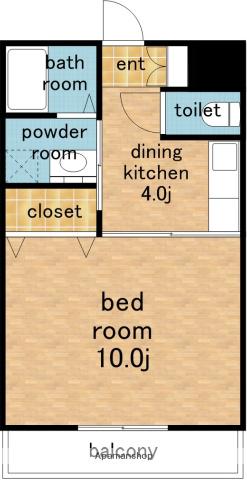 メゾンタットル(1K/3階)の間取り写真