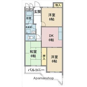 ヴィラ・サンシャインⅡ(3DK/3階)の間取り写真