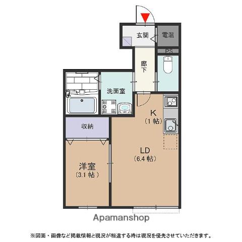 ステラコート市ヶ洞(1LDK/2階)の間取り写真