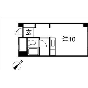 ザ・ヒルズ1(ワンルーム/2階)の間取り写真