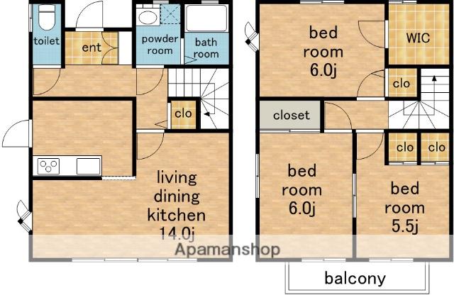 平和が丘　ＹＯハウス(2LDK)の間取り写真