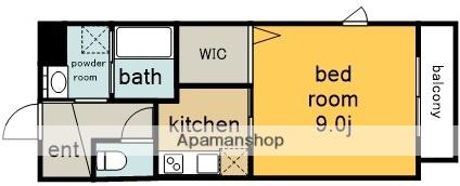 WAGAYA(1K/1階)の間取り写真