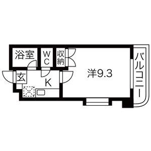シティライフ上社北(1K/3階)の間取り写真