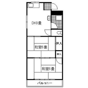 一社相互ビル(2DK/3階)の間取り写真