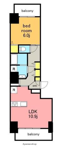 S-RESIDENCE一社(1LDK/9階)の間取り写真