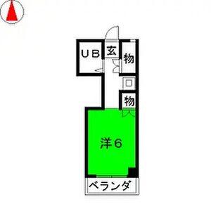 ジョイアスニシハラ(ワンルーム/3階)の間取り写真