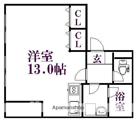 CHEZ SOI(ワンルーム/2階)の間取り写真