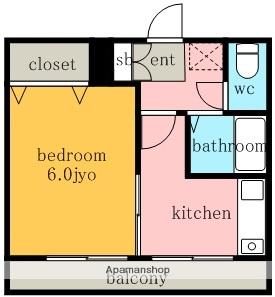 コイケビル(1K/3階)の間取り写真