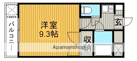 グレースフルヒルズ(1K/3階)の間取り写真