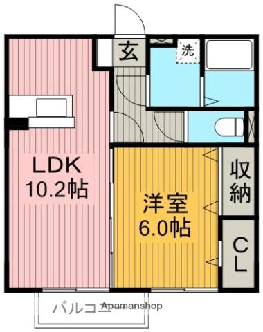 ブリエ メール(1LDK/1階)の間取り写真