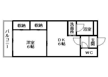 サンフィットスミダ(1DK/1階)の間取り写真