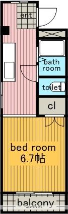 プラザコレージュ(1K/1階)の間取り写真