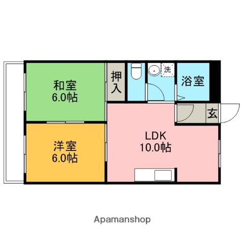 アモール高針(2DK/3階)の間取り写真