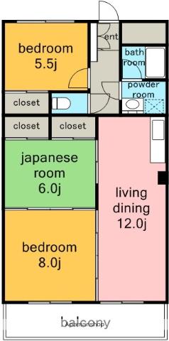 アルカディア長久手(3LDK/5階)の間取り写真