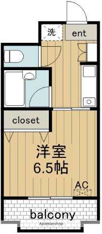 ダイアパレス上社第3(1K/3階)の間取り写真