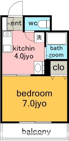 アビタシオン本郷(1K/1階)の間取り写真
