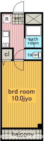 エクセル藤が丘(1K/3階)の間取り写真