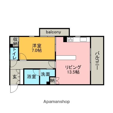 GLICIA(1LDK/1階)の間取り写真