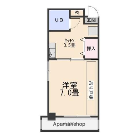 千寿ビル(1DK/4階)の間取り写真