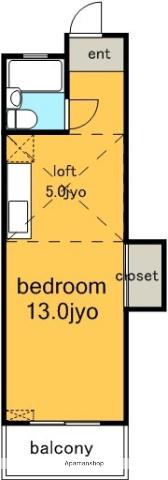 ルミナス パルビラ(ワンルーム/4階)の間取り写真