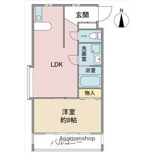 ウェルトータス(1LDK/3階)の間取り写真