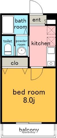 メゾンレグルス(1K/2階)の間取り写真