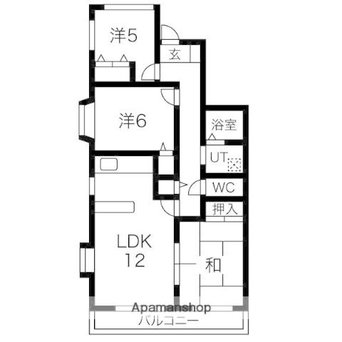 ヴァン・テ・アン西山(3LDK/1階)の間取り写真