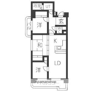 アルカディアⅡ牧の里(3LDK/2階)の間取り写真