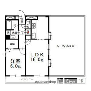 ハイネス修芳(1LDK/7階)の間取り写真