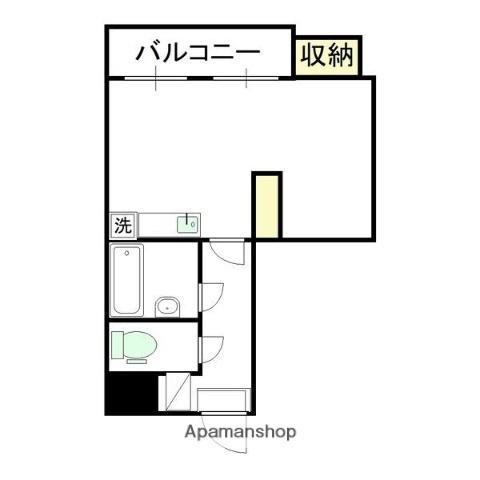 星ヶ丘第1ビル(1K/2階)の間取り写真