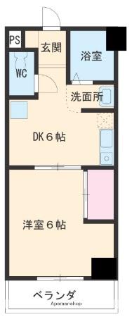 第五名昭ビル(1DK/3階)の間取り写真