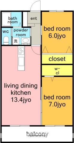 REIZ(2LDK/1階)の間取り写真