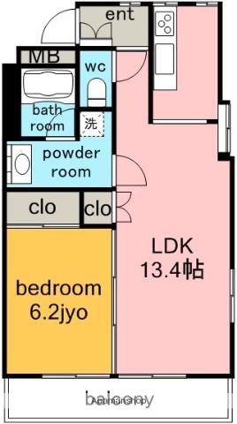 KOURYU P&A HOUSE(1LDK/2階)の間取り写真