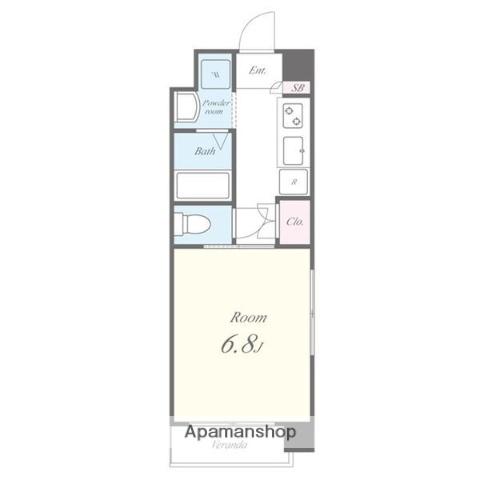 BONNE CHANCE(1K/6階)の間取り写真