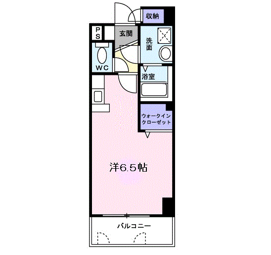 ダルウィニー(ワンルーム/1階)の間取り写真