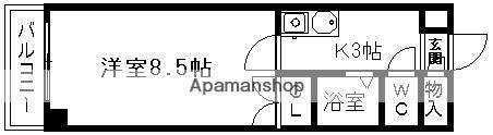 フラットI・M(1K/3階)の間取り写真