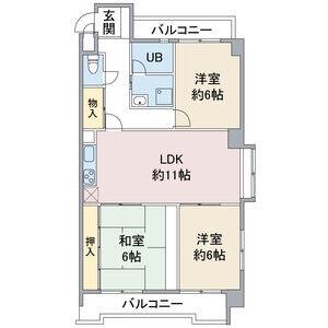ニューアーバン一社(3LDK/1階)の間取り写真
