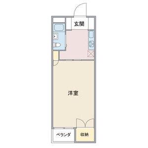 シャトー星ヶ丘(1K/1階)の間取り写真