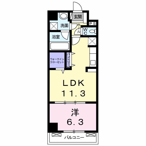 リッチモンド イースト(1LDK/2階)の間取り写真